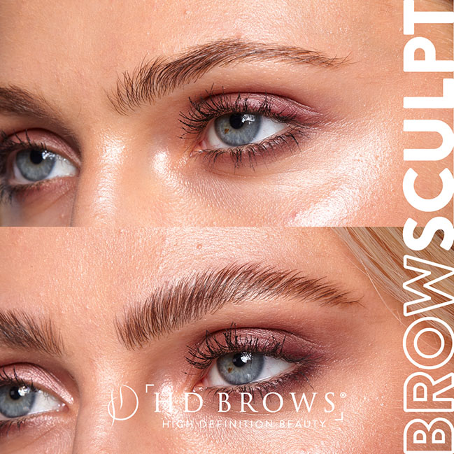 Brow Lamination, Female model with blue eyes has laminated eyebrows, Eyebrows Laminated Eyebrows Bushy Eyebrows Top New Trends in Beauty, Eyebrow Trends, Eyebrow Makeup, Eyebrow Shaping Ideas, Easy Eyebrows, Eyebrow Perm